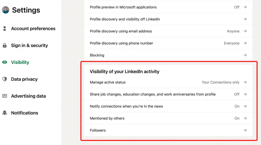 So sehen Sie Ihr LinkedIn-Profil aus der Perspektive anderer – Sichtbarkeit Ihrer Profilaktivitäten