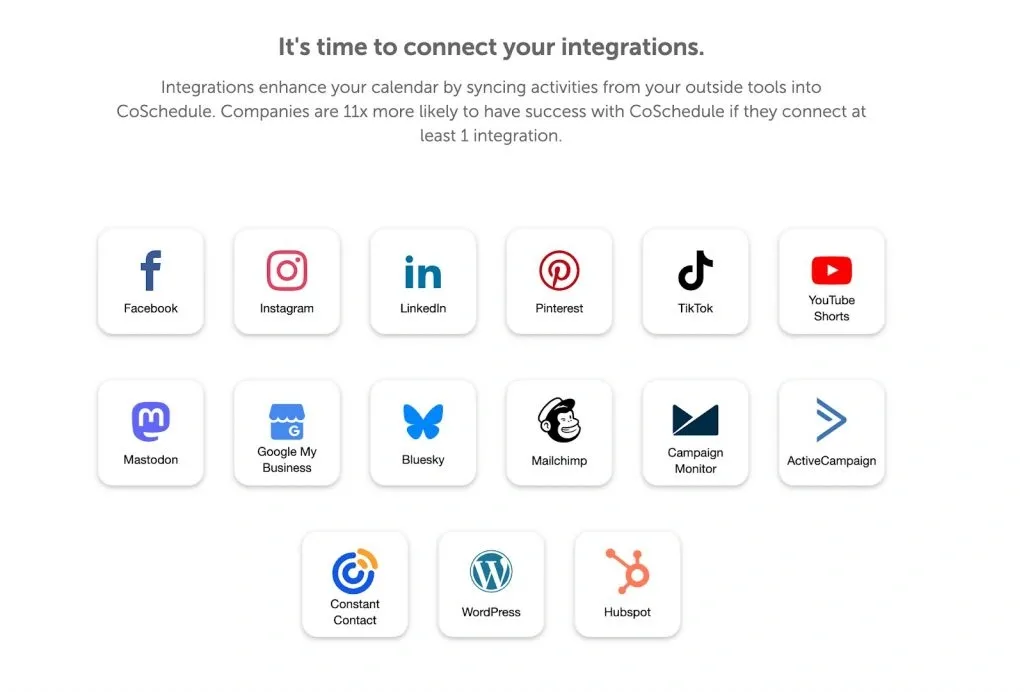 Plantilla de estrategia de marketing con la plataforma integrada CoSchedule